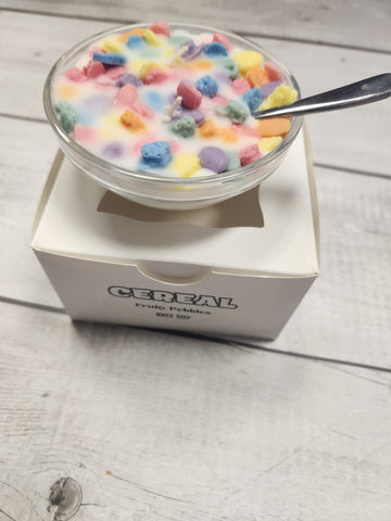 fruity pebbles cereal bowl candle