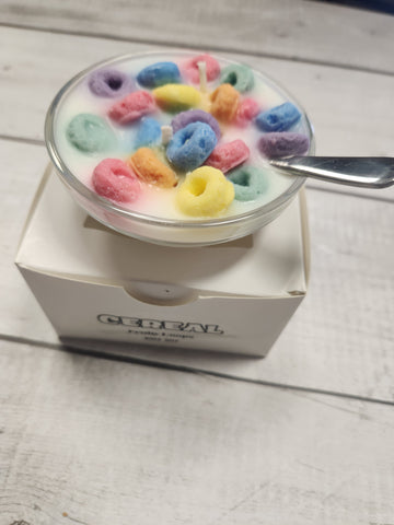fruity loops cereal bowl candle